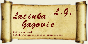 Latinka Gagović vizit kartica